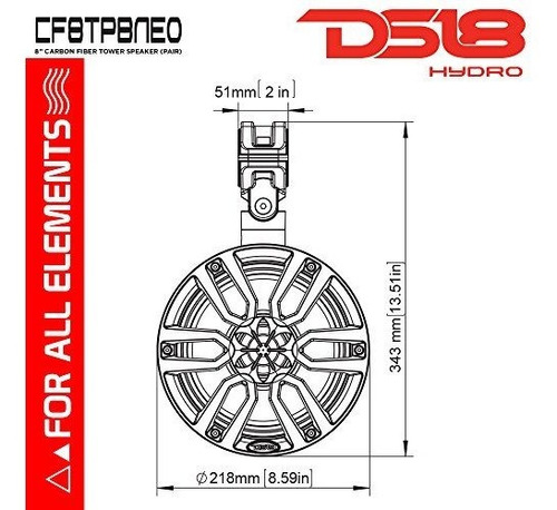 Cf6tpbneo Hydro Par Altavoz Torre Despertador 6,5 Via