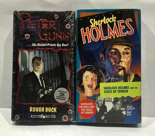 Peter Gunn Sherlock Holmes   2 Vhs Nuevos Ingles