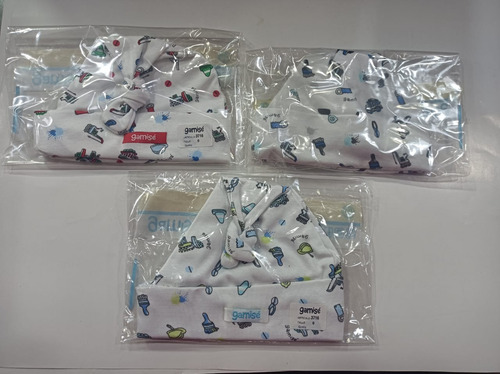Gamise Gorrito Estampado De Varon Art 3716 Pack X3 Estampa Surtida 0