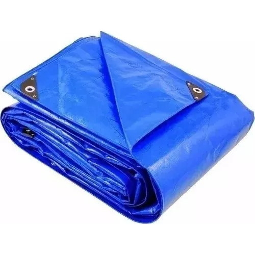 Lona Carpa Multiuso Impermeable 5x5 Mts Azul Con Ojetillos