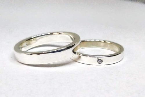 Argollas De Matrimonio Plata 925 Fina 