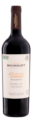 Vinho Argentino Tinto Seco Reserve Orgânico Domaine Bousquet Malbec Mendoza Garrafa 750ml