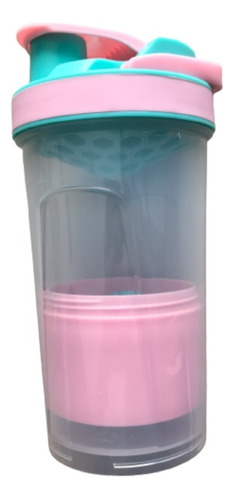 Shaker Mezclador Para Batidos Proteina 500ml Fitness Gym Color Rosa Pálido