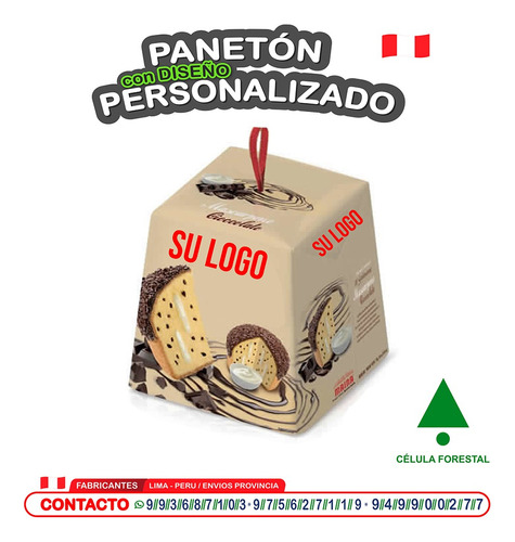 Caja Publicitaria Para Paneton De 900 Gr A Full Color