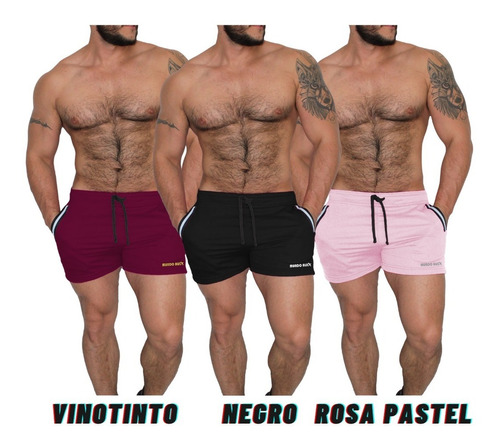 3 Unid Pantalonetas, Short Corto, Gym, Casual Hombre Slimfit