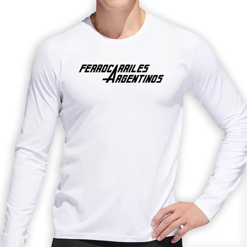 Remera Hombre Ml Ferrocarriles Argentinos Logo Original M1