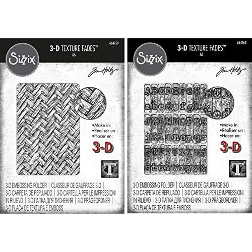 Carpetas De Relieve Tim Holtz 3d Intertwine Y Typewrite...