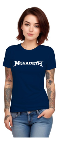 Polera Mujer Megadeth Metal Musica Algodón Orgánico Wiwi