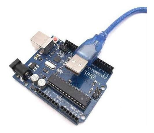 Imagem 3 de 5 de Placa Uno R3 Dip Atmega328 Compatível Com Arduino +cabo +nfe