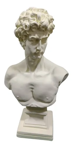 Busto David Griego De Miguel Angel En Yeso Figura Decorativa