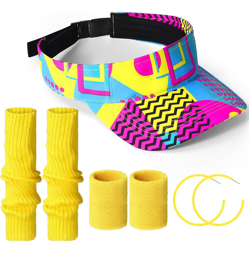 Cindeer 80s Workout Costume Outfit Para Mujer Sombrero Viser