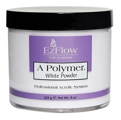 Polimero Polvo Acrilico Ezflow Color White Blanco X 226 Gr