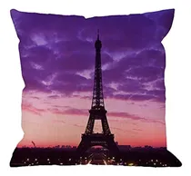Comprar Hgod Designs Funda De Almohada De La Torre Eiffel, Funda De 