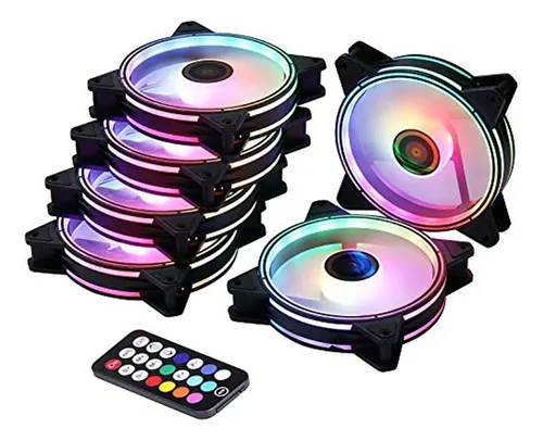 Ds Leddess Rainbow Led Rgb Ventiladores Con Controlador Para