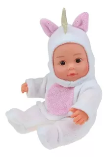 Bebe Con Disfraz Animales 22 Cm- Friend Vinyl Doll Unicornio