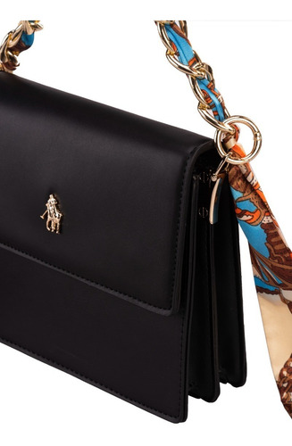 Imagen 5 de 7 de Bolsa Satchel Hpc Polo Con Logo De La Marca Y Solapa