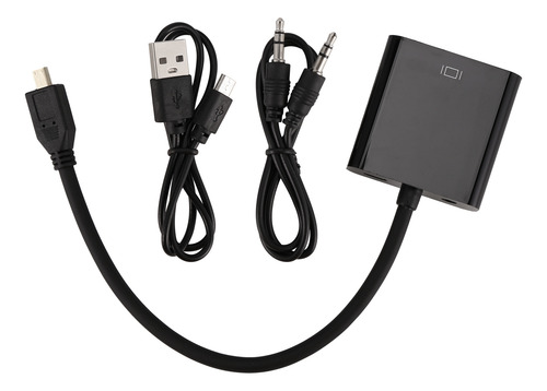 Cable Adaptador Micro A Vga, Convertidor De Vídeo De 1080p C