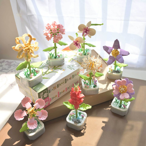 103d -3: Love Flower - Set De Bloques De Construcción Bloomi
