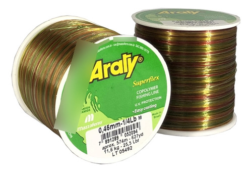 Tanza Araty 1/4 Lb 0.40mm Multicolor - Camping Shop