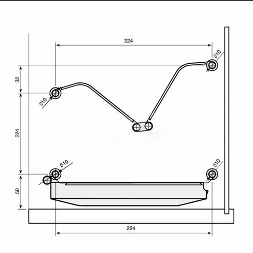 Platera De Acero Inoxidable De 90 Cm Herraje De Cocina