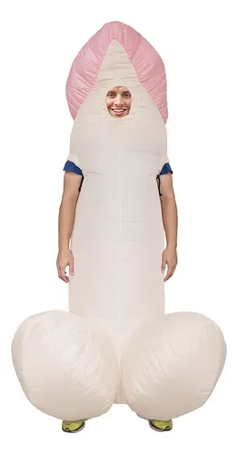 Vestido De Pene De Poliéster Inflable, Disfraz Genital Diver