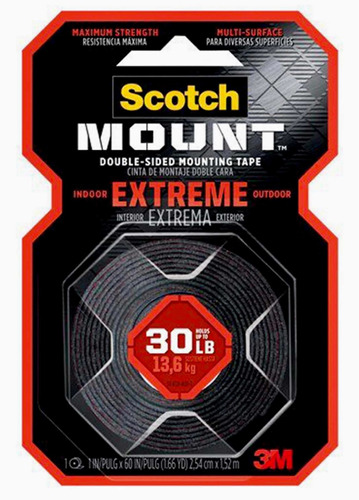 Cinta De Montaje Doble Cara Ext/int 13.6k Scotch 1.5m