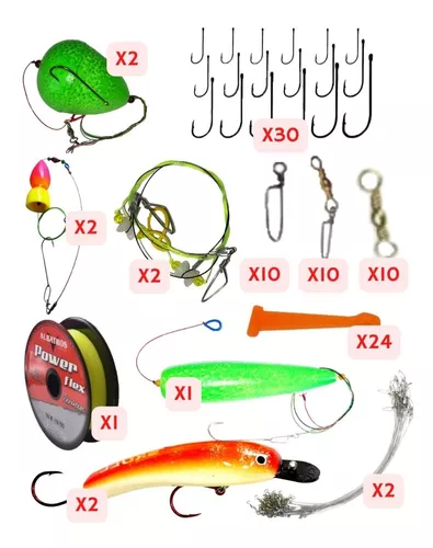 Kit Pesca Completo Lineas + Accesorios Listo Para Pescar!!!