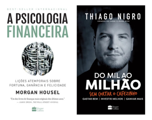 Kit Psicologia Financeira Mil ao Milhão, de Vários autores. Editorial HarperCollins, tapa mole en português, 2021