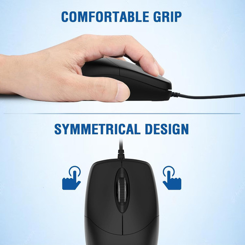 Combo De Teclado Y Mouse Con Cable