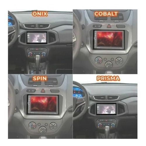 Moldura Painel 2 Din Chevrolet Onix Joy Cobalt Prisma Spin