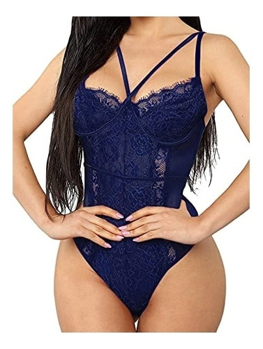 Body Lencería Traslúcida Sexy De Una Pieza Talla S