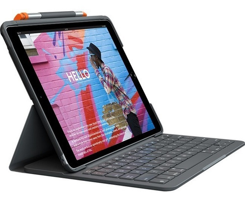 Estuche/teclado Folio Delgado Logitech Para Apple iPad 7ma