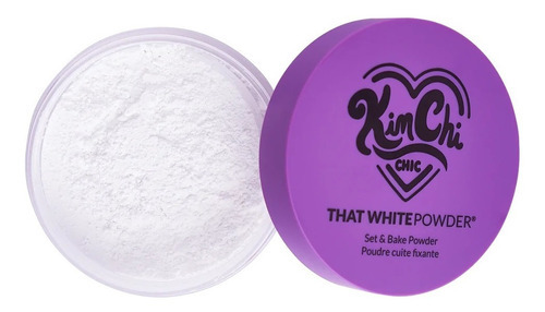 Base de maquillaje en polvo Kimchi Chic Puff Puff Pass White Powder Set & Bake Powder tono blanco