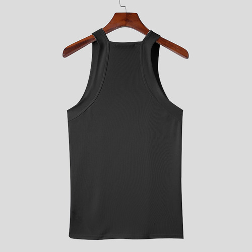 Camiseta Sin Mangas Ajustada Y Elegante Para Hombre