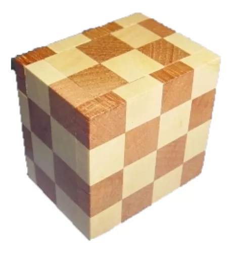 Quebra-cabeça Madeira (11) Puzzle Desafio Caixa Quadriculada