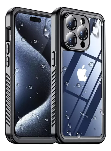  Funda impermeable para iPhone 15 Pro Max 2023, protector de  pantalla integrado y protector de cámara de vidrio, a prueba de golpes,  IP68 bajo el agua, a prueba de caídas, para