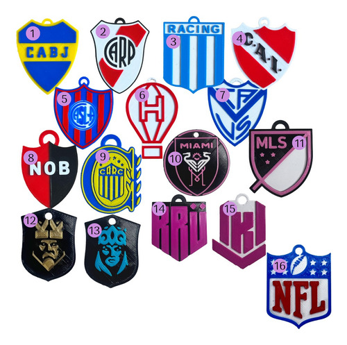Llaveros Futbol / Anime / Bandas Rock Souvenir 3d X 30 Unid