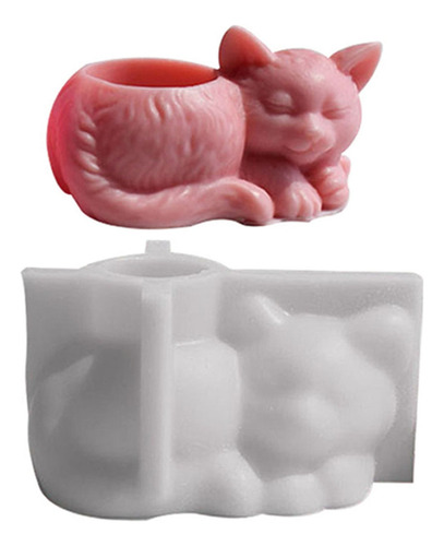Vaso De Flores Suculentas Para Gatos, Moldes De Silicone, Re