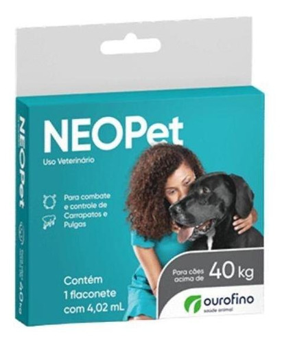 Antipulgas E Carrapatos Neopet 4,02 Ml - Acima De 40 Kg