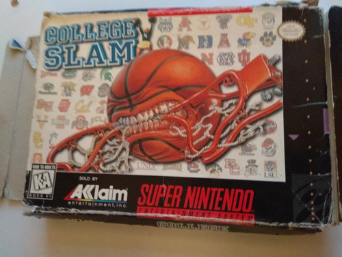 College Slam Snes Super Nintendo En Caja 