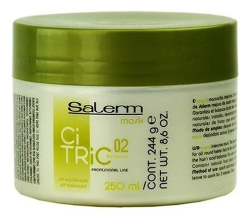 Mascarilla Salerm Citric Balance Teñidos/maltratados 250ml.