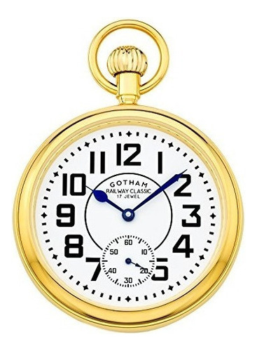 Reloj De Bolsillo Gwc14102g De Ferrocarril Mecanico De Vient