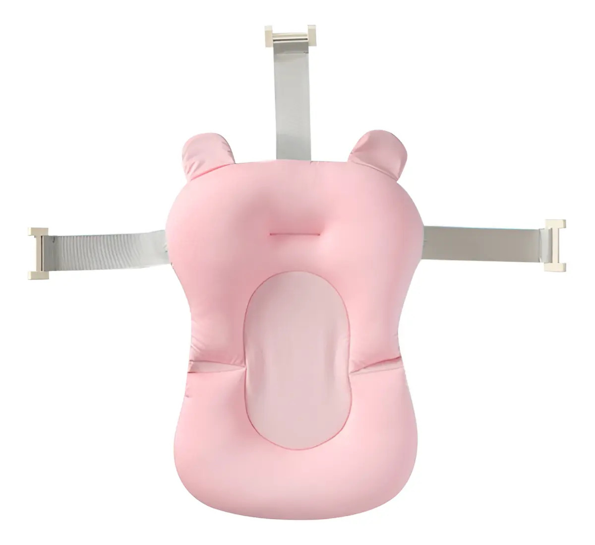 Almofada Ajustável De Banheira Portátil Para Bebe Anatômica Cor Rosa