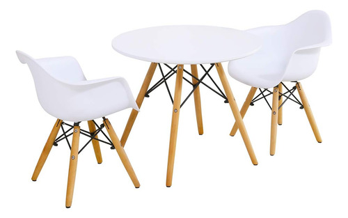 Juego De Mesa Y 2 Sillas Para Niños Estilo Moderno