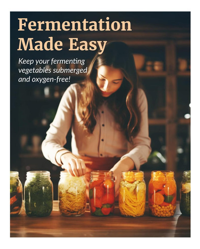 Elementi Mason Jar Kit De Fermentación Juego De 4 Pesos De Y