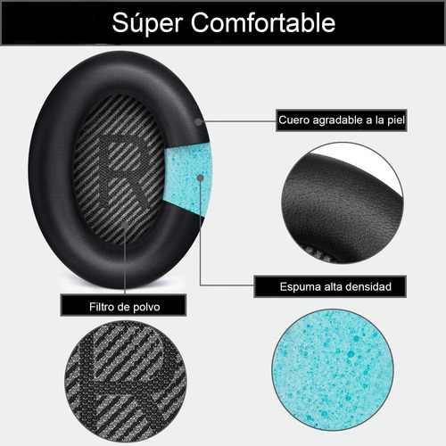 Cojines Para Audífonos Bose Ae2 Ae2i Qc15 Qc25 Qc35 Qc2