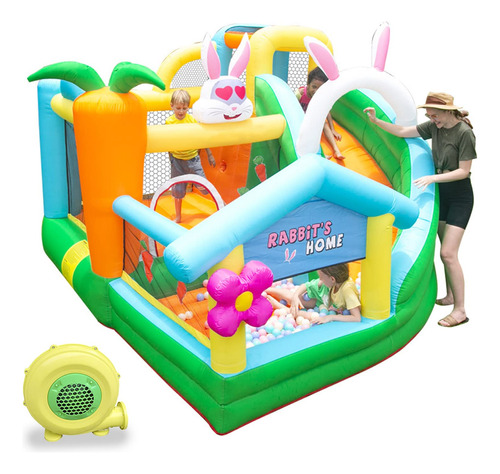 Sunsports Casa Inflable De Rebote Con Tobogan, Casa De Rebot