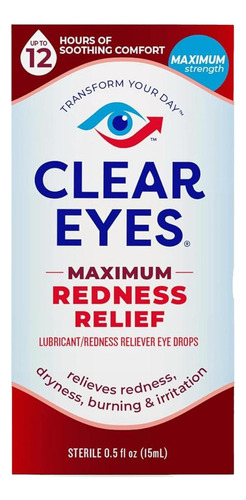 Colirio Maximum Redness Relief Clear Eyes 15 Ml Importado