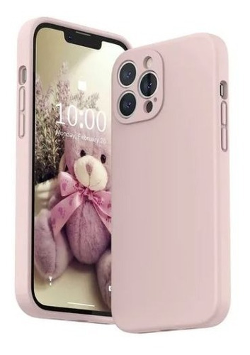 Carcasa Silicona (para Los Modelos De iPhone) Color Rosa Arena iPhone 12 Pro (3 Cámaras)