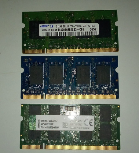 Memoria Ram Para Mini-laptop Pc 2 De 512mb, 1 Gb Y 2 Gb 